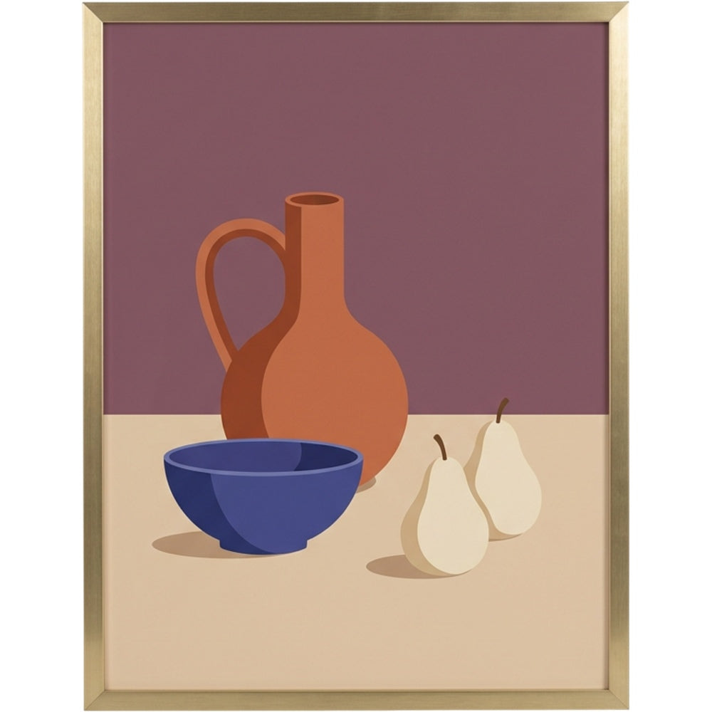 Pvre Graphic Still Life Fine Art Print 18 x 24 in Brushed Brass Frame - Product view