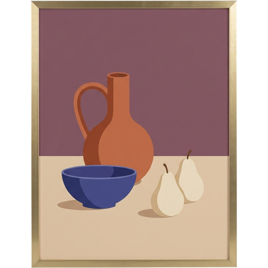 Pvre Graphic Still Life Fine Art Print 18 x 24 in Brushed Brass Frame